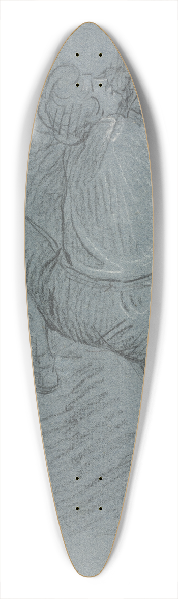 John Singleton Copley - The Siege of Gibraltar 39.3 inch art pintail longboard deck
