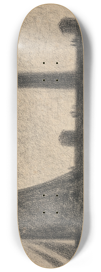 Georges Seurat - The Lighthouse at Honfleur 8.25 inch art skate deck