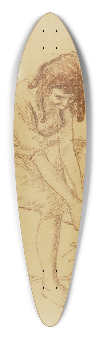 John Sloan - Girl Dressing 39.3 inch art pintail longboard deck