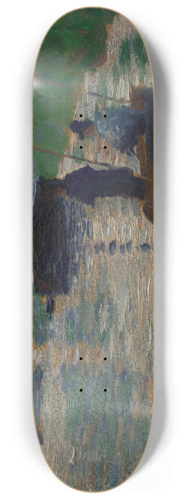 Georges Seurat - View of the Seine 8.25 inch art skate deck