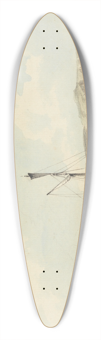 John Thomas Serres - Southampton Water 39.3 inch art pintail longboard deck