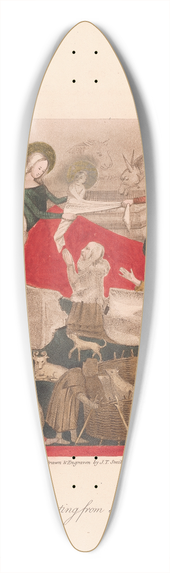 John Thomas Smith - Specimens of Painting from St. Stephens Chapel 39.3 inch art pintail longboard deck