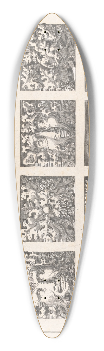 John Topham - Plate XIII: St Stephens Chapel 39.3 inch art pintail longboard deck