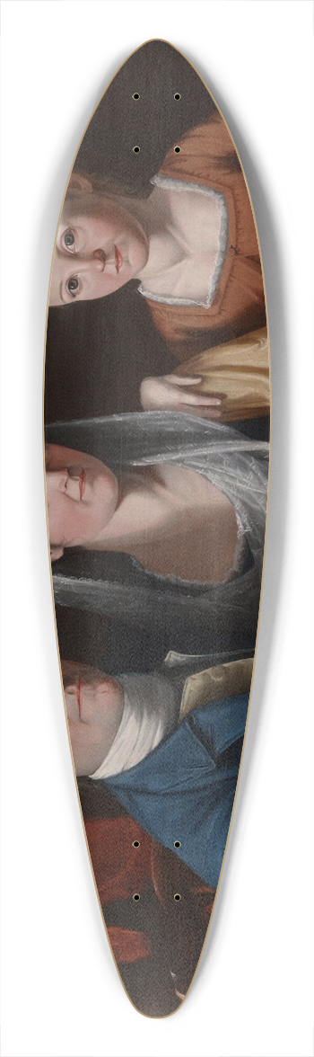 John Trumbull - Jonathan Trumbull, Jr. with Mrs. Trumbull (Eunice Backus) and Faith Trumbull 39.3 inch art pintail longboard deck