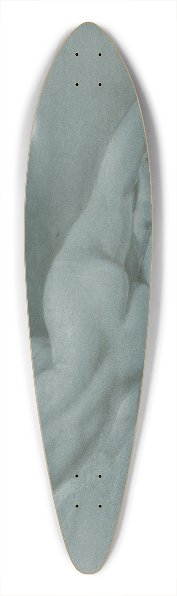 John Trumbull - Reclining Nude, backview 39.3 inch art pintail longboard deck