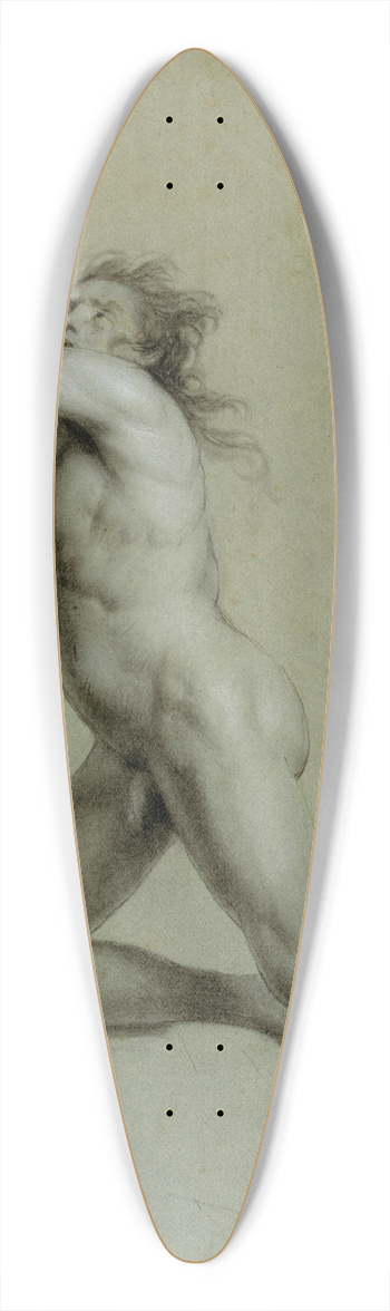 John Trumbull - Study from Life; Nude Male 39.3 inch art pintail longboard deck