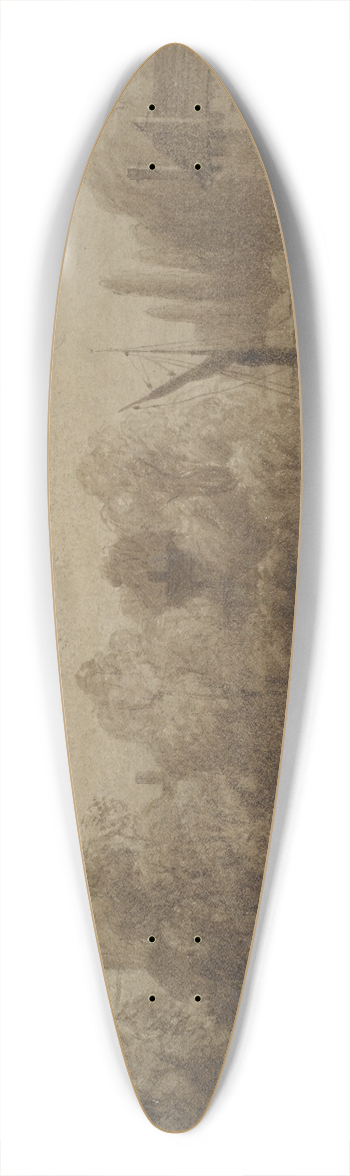 John Varley - A Putney bridge 39.3 inch art pintail longboard deck