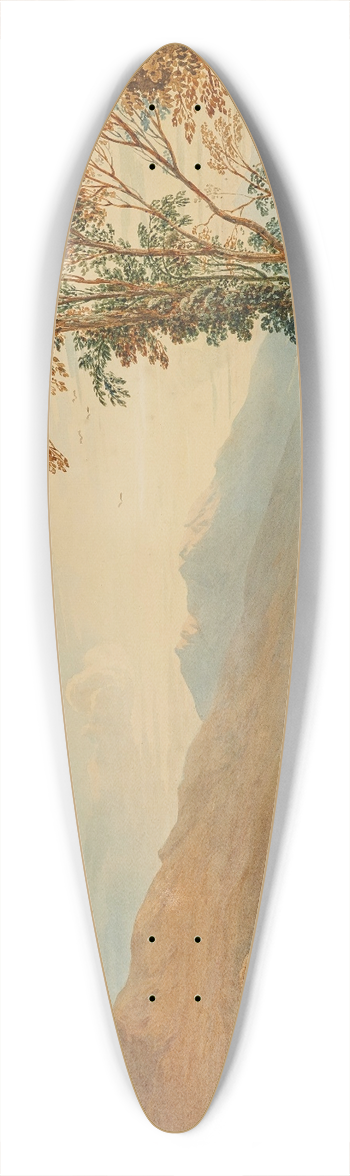 John Varley - Beddgelert Bridge, North Wales 39.3 inch art pintail longboard deck