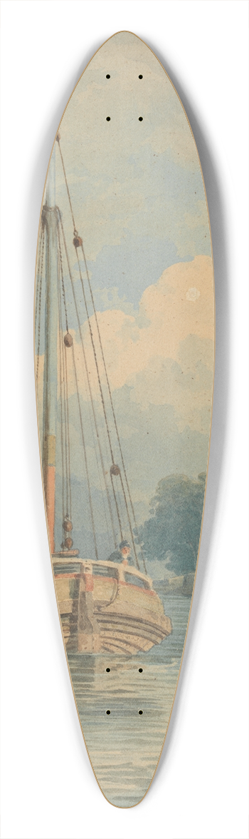 John Varley - On the Thames 39.3 inch art pintail longboard deck