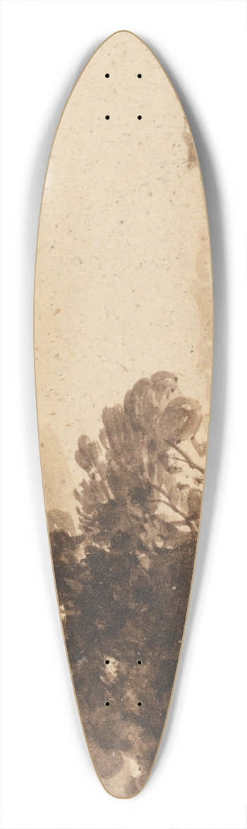 John Varley - River Landscape with Two Figures, Lake and Distant Mountains 39.3 inch art pintail longboard deck