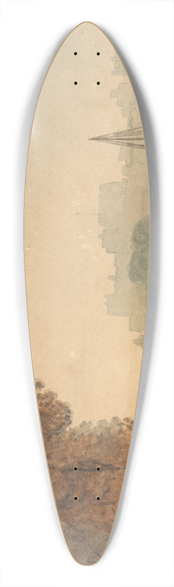 John Varley - The Thames at Windsor 39.3 inch art pintail longboard deck