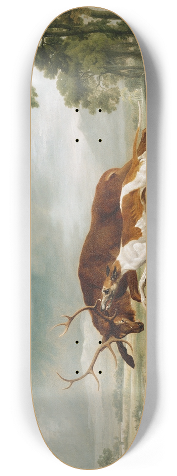 George Stubbs - Hound Coursing a Stag 8.25 inch art skate deck