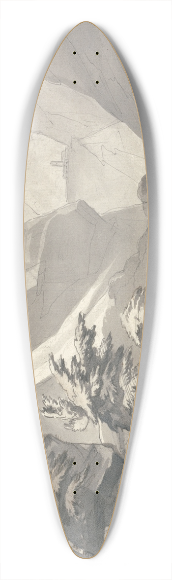John Warwick Smith - Cascade of Buffalora 39.3 inch art pintail longboard deck