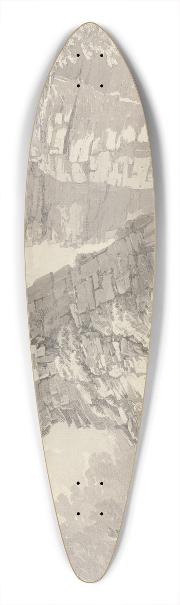 John Webber - Hob Thursts Houses, Monsoldale, Derbyshire 39.3 inch art pintail longboard deck