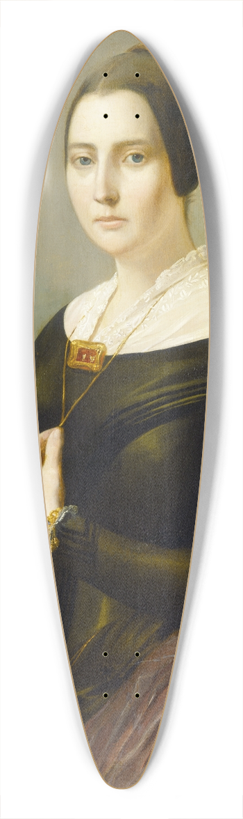 John Wesley Paradise - Elizabeth Oakes Prince Smith (Mrs. Seba Smith) 39.3 inch art pintail longboard deck