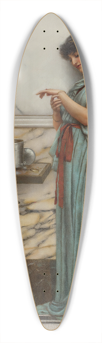 John William Godward - His birthday gift 39.3 inch art pintail longboard deck