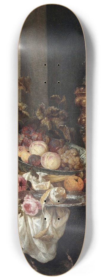 Abraham van Beyeren - Still Life 8.25 inch art skate deck