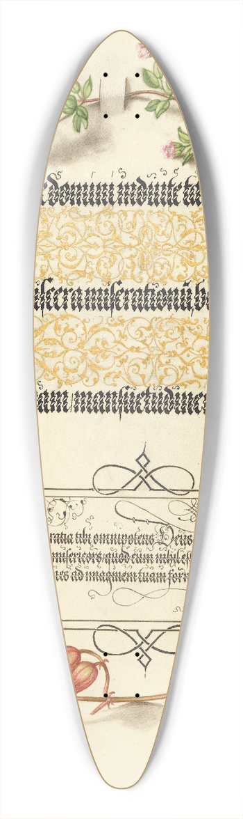 Joris Hoefnagel - Basil Thyme, Insect, and Herb Robert 39.3 inch art pintail longboard deck