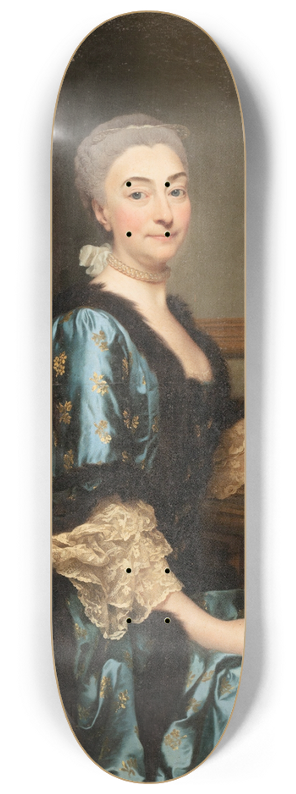 Alexander Roslin - Portrait of Marguerite de Conzi 8.25 inch art skate deck