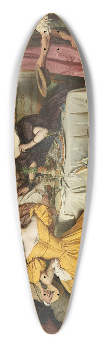 Josef Danhauser - Der reiche Prasser 39.3 inch art pintail longboard deck