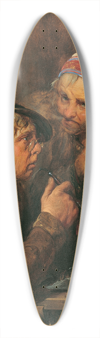Josef Danhauser - Die Zeitungsleser 39.3 inch art pintail longboard deck