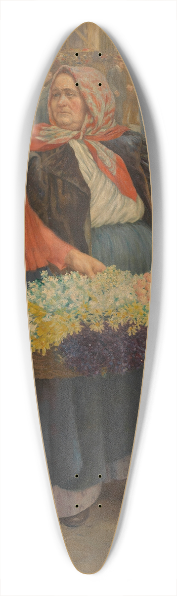 Josef Engelhart - Blumenmdchen 39.3 inch art pintail longboard deck