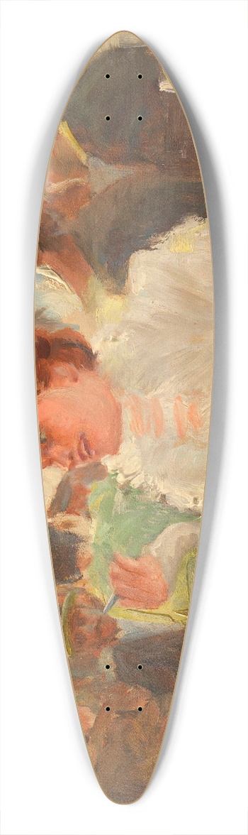 Josef Engelhart - Praterszene (in einer Gaststtte) 39.3 inch art pintail longboard deck