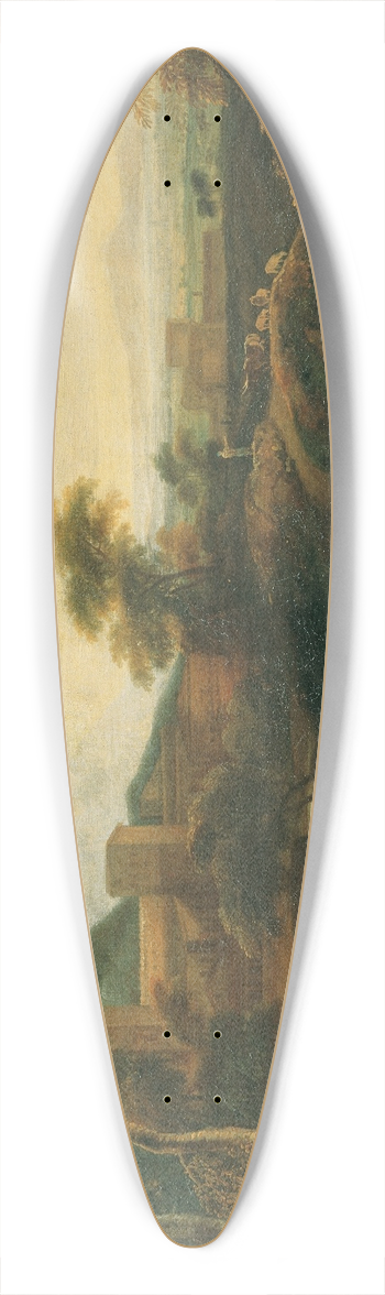 Josef Faistenberger - Landschaft mit weidenden Khen 39.3 inch art pintail longboard deck