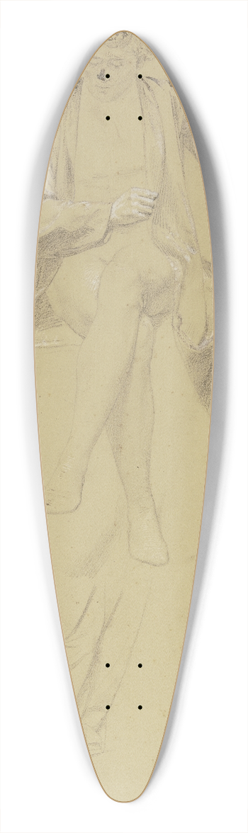 Josef Ferdinand Becker - A violinist 39.3 inch art pintail longboard deck