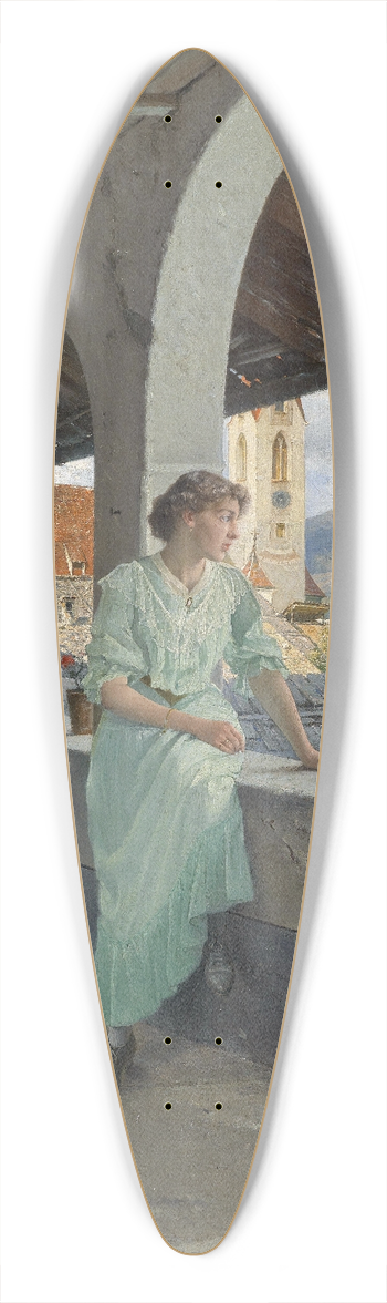 Josef Kinzel - Blick ber die Dcher 39.3 inch art pintail longboard deck