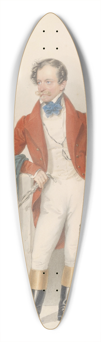 Josef Kriehuber - Herr im Reitkostm 39.3 inch art pintail longboard deck
