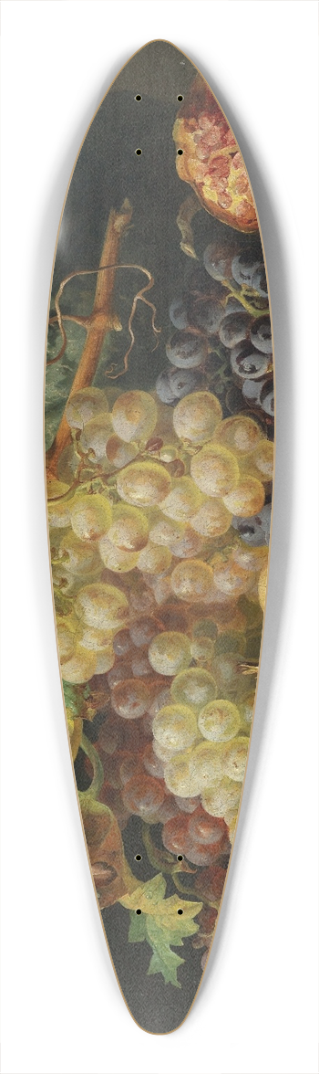 Josef Lauer - Stillleben mit Granatapfel Weintrauben und Melone 39.3 inch art pintail longboard deck