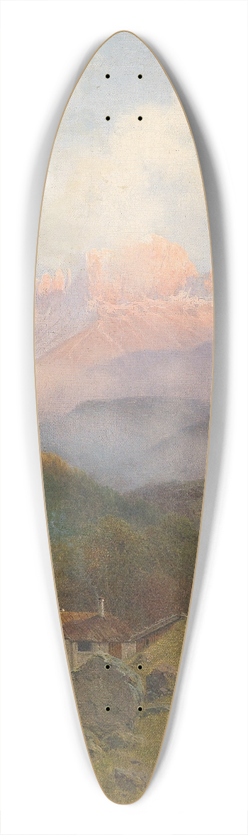 Josef von Schlgl - Blick auf den Rosengarten 39.3 inch art pintail longboard deck