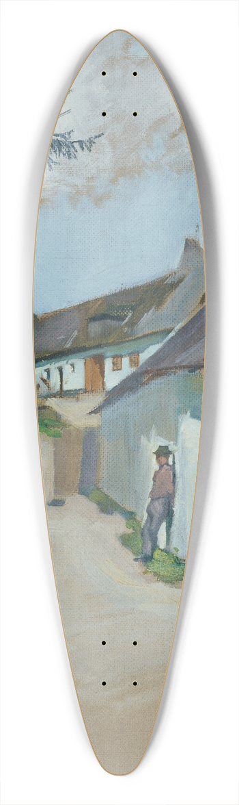 Josef Wawra - Dorfstrae 39.3 inch art pintail longboard deck