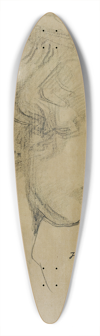 Josef Wawra - Mdchenkopf im Profil 39.3 inch art pintail longboard deck