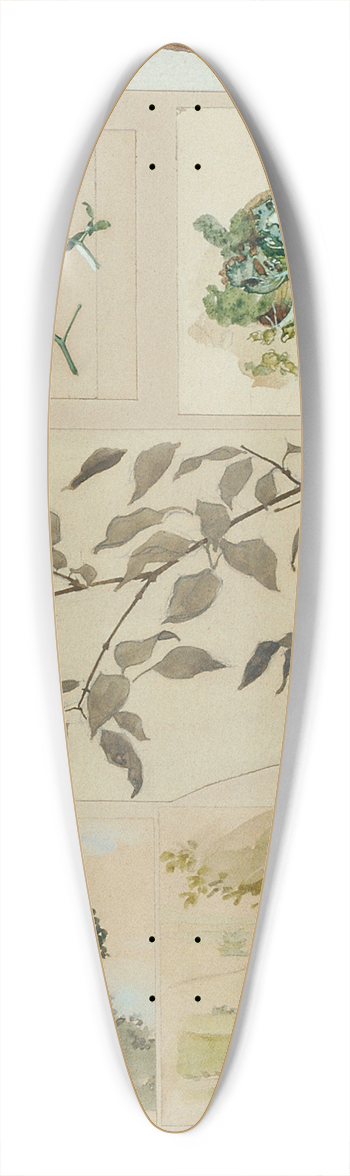 Josef Wawra - Studien nach der Natur 39.3 inch art pintail longboard deck