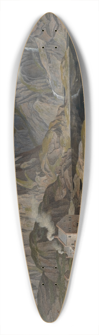 Joseph Anton Koch - Das Hospiz auf dem Grimselpass 39.3 inch art pintail longboard deck