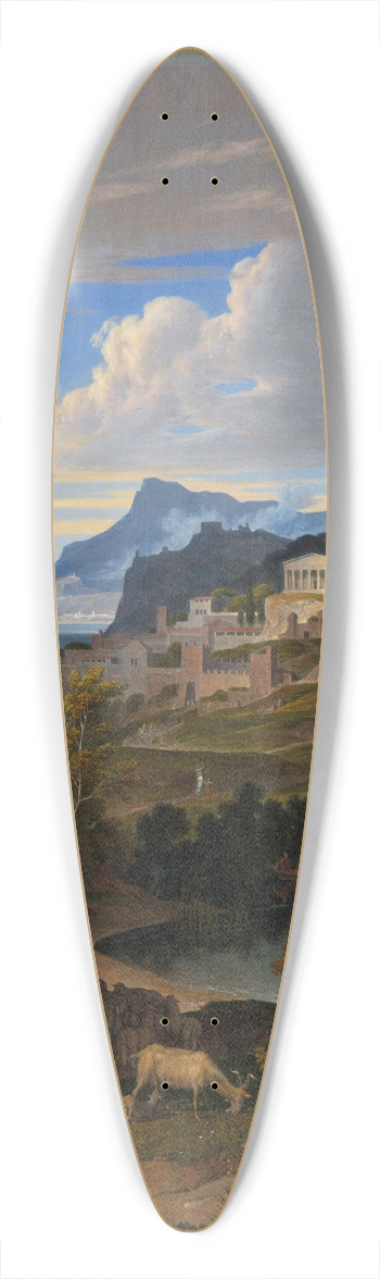 Joseph Anton Koch - Heroic Landscape with Rainbow 39.3 inch art pintail longboard deck