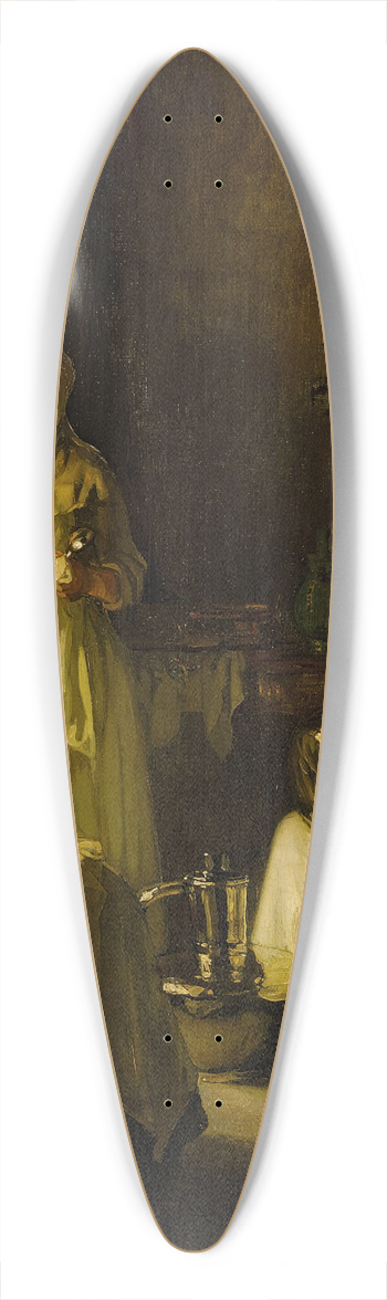 Joseph Bail - Polishing Copper 39.3 inch art pintail longboard deck