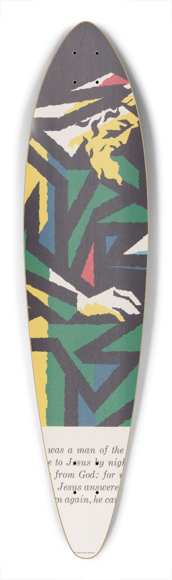 Joseph Binder - Nicodemus 39.3 inch art pintail longboard deck