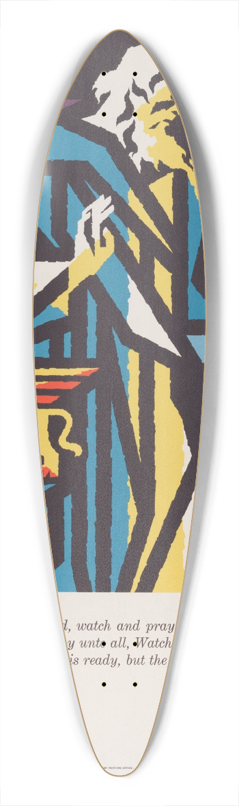 Joseph Binder - St. Mark 39.3 inch art pintail longboard deck