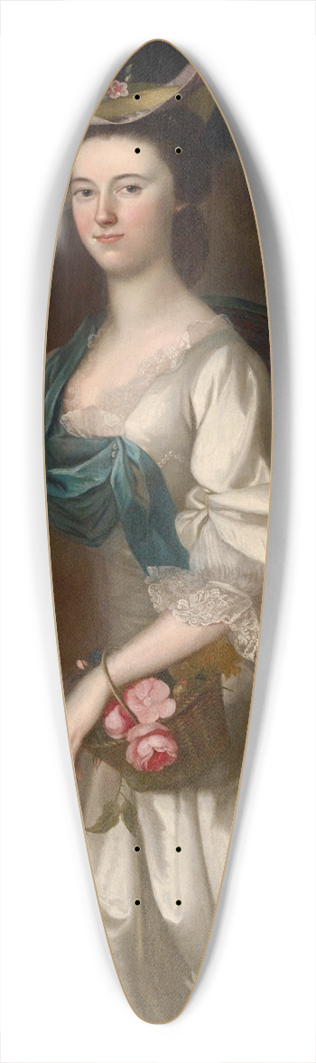 Joseph Blackburn - Portrait of Abigail Erving Scott 39.3 inch art pintail longboard deck
