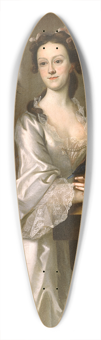 Joseph Blackburn - Portrait of Mrs. John Pigott 39.3 inch art pintail longboard deck