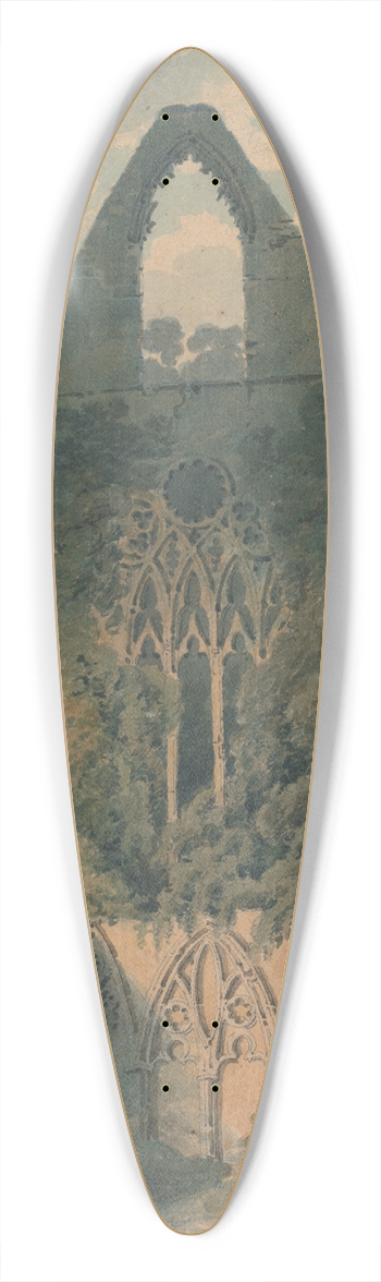 Joseph Clarendon Smith - Tintern Abbey 39.3 inch art pintail longboard deck