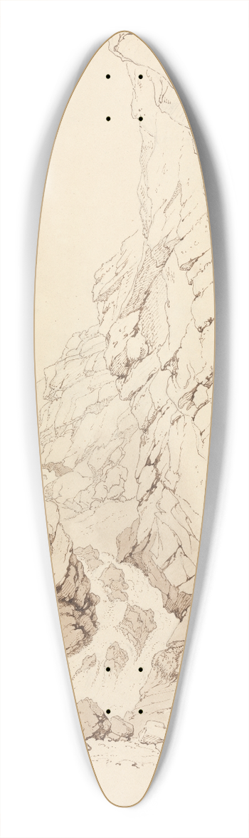Joseph Farington - Landscape 2 39.3 inch art pintail longboard deck