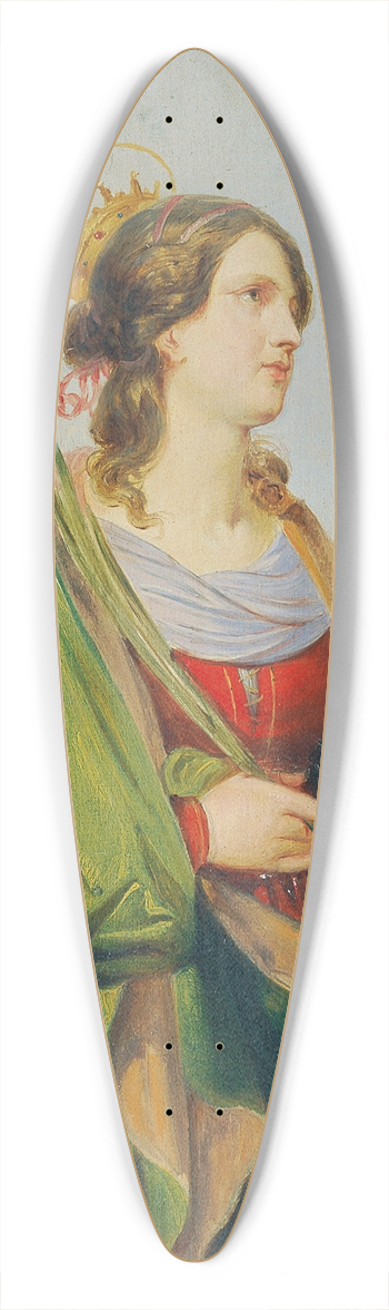 Joseph Hasslwander - Heilige Katharina 39.3 inch art pintail longboard deck