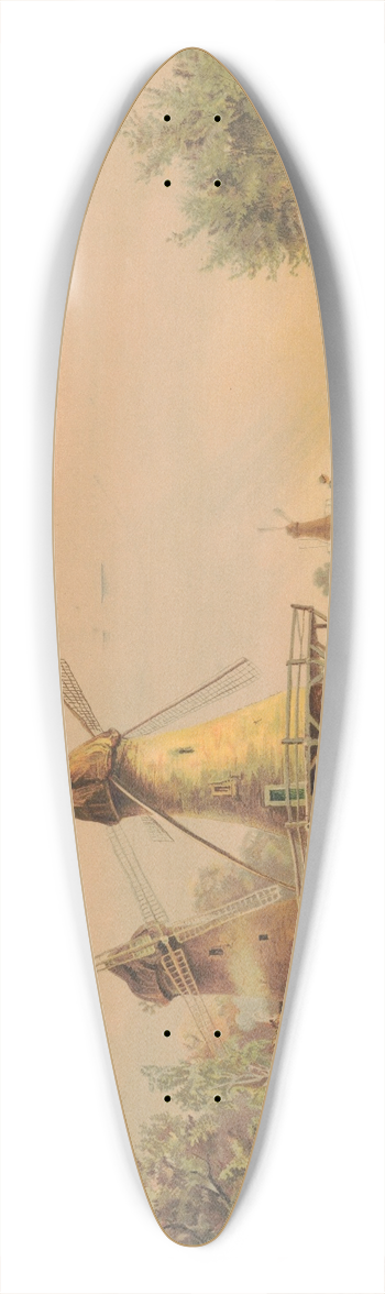 Joseph Hoover - Summer in Holland 39.3 inch art pintail longboard deck