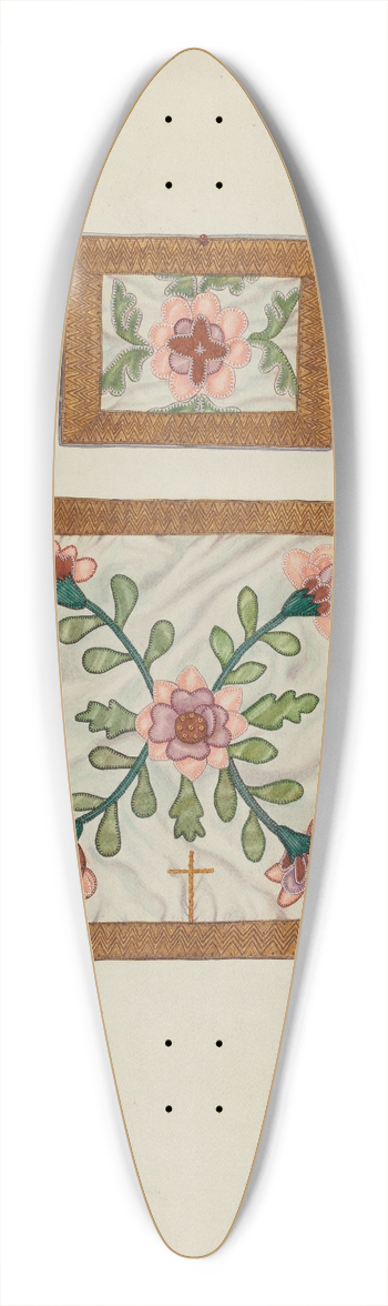 Josephine C. Romano - Burse and Chalice Veil 39.3 inch art pintail longboard deck