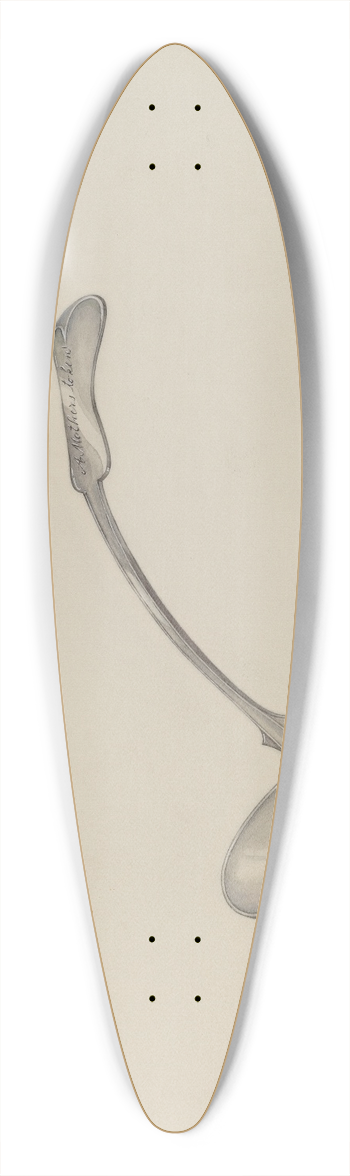 Josephine C. Romano - Cream Ladle 39.3 inch art pintail longboard deck