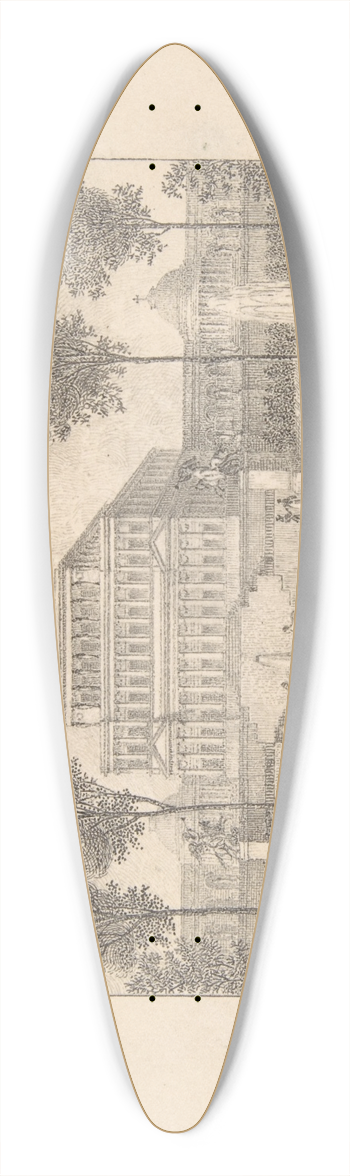 Joseph Lemercier - A Rulers Palace 39.3 inch art pintail longboard deck